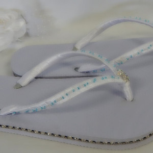 Starfish Wedding Gift Shoes Flip Flop Bridal Flats Sandal Barefoot Ceremony Women Personalized Thong Beach Bridemaid FlowerGirl Gift Jewelry