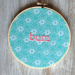 Funny Bum Embroidery Hoop Decoration