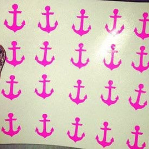 Anchor Nail Decals 20 per sheet or you can also choose 30,40 or 50- Nail Art, Nail Decals, Nail stickers, Nail Stencils