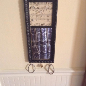 Sheet Music with Mirror Cork Board Jewelry Hanger