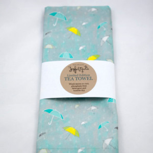 Tea Towel Limited Edition, 10xJOY, Umbrella Rain, Spring Hostess Gift, Spring Housewarming Gift, Kitchen Decor, Original Design, Mary Poppin