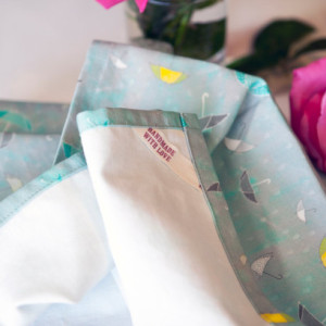 Tea Towel Limited Edition, 10xJOY, Umbrella Rain, Spring Hostess Gift, Spring Housewarming Gift, Kitchen Decor, Original Design, Mary Poppin