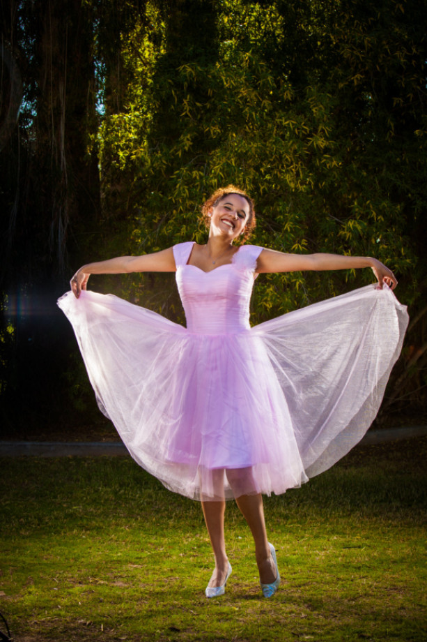 Desirae Pink Tulle Modest Prom Dress
