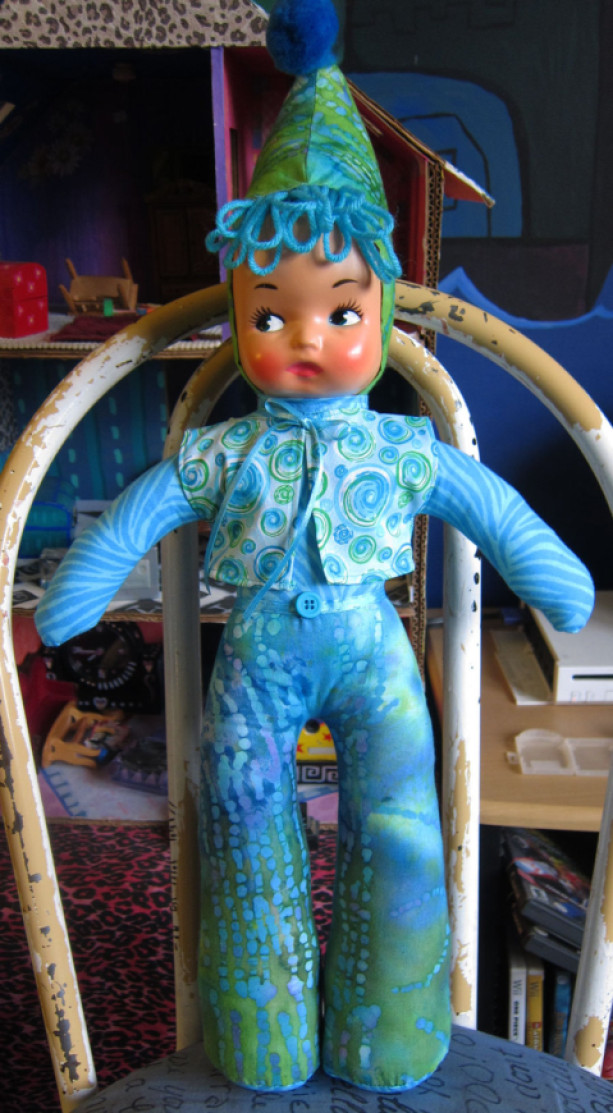Handmade Kawaii Cloth Vintage Style Carnival Pixie Doll
