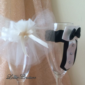 Wedding Glass Champagne Toasting Glass Bride Groom Mr Mrs Reception Wedding Glasses