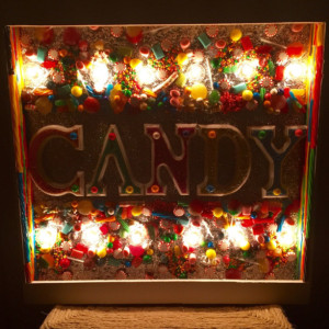 Handmade original Lighted CANDY Marquee Sign