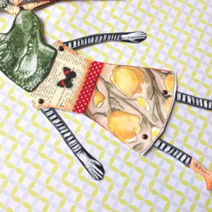Christine Alligator Paper Doll -gator ornament card alternative paper goods