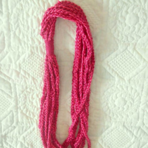 Crocheted Chain Scarf - Pink Scarf - Perfect for Teens and Young Adults - Makes  a Great Gift - Perfect for Summer and Spring