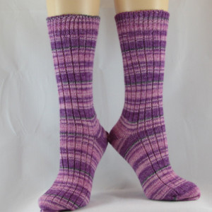 Shades of Pink and Purple Hand Cranked Socks-Free Shipping