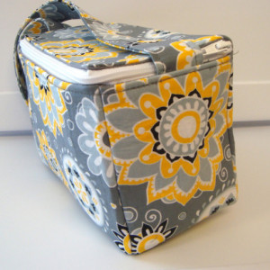 Super Size 4 inch  Coupon Organizer Holder with Zipper Closer - Attaches to Your Cart-  Sunshine