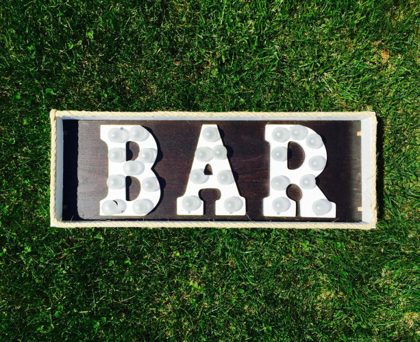 Lighted Bar Marquee Sign (Handcrafted Original)