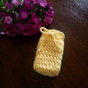 Yellow Crochet Soap Saver /Spa Cloth