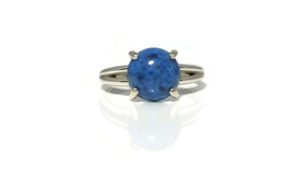 Lapis Lazuli Ring, Denim Lapis, Lapis Lazuli, Solitaire Ring, Statement Ring, Birthstone Ring, Gemstone Ring, Healing Ring, Stackable Ring