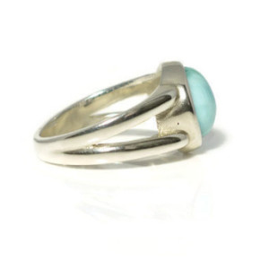 Larimar Ring, Healing Ring, Statement Ring, Promise Ring, Gemstone Ring, Cocktail ring, Stackable Ring, Solitare Ring, Gallery Ring