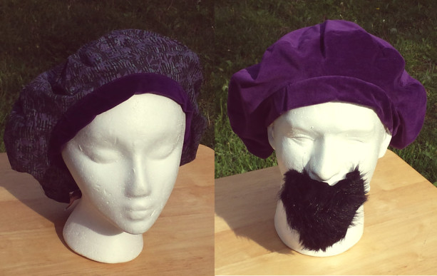 Grand Opening Sale!!!! Purple Velveteen unisex reversible hat