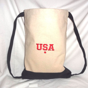 Back to School Backpack ~ USA Embroidery (Both Sides)