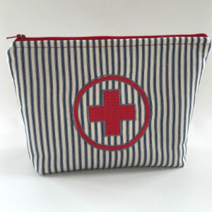 First Aid Red Cross Kit /Medicine Bag /zipped medical pouch /Toiletry Kit /Travel Bag