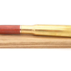Hand turned pen, 50cal Twist Pen featuring Paduak, gun themed twist pen, repurposed 50cal bullet pen, handcrafted Gift, Cross pen refills
