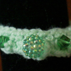 Crochet bracelet and dangle earrings - Margarita