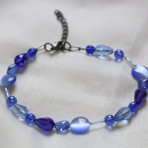 Earring and anklet set - Beautiful Blues