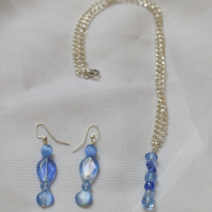 Necklace and earring set - Raindrops