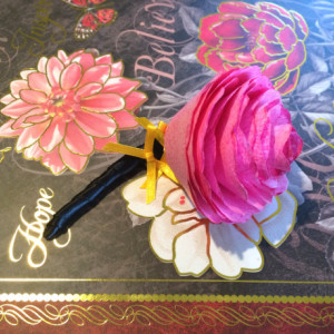 Hot pink Peony boutonniere,  Paper flower Groom boutonniere, Made in your choice of colors, Prom boutonniere, Fake Flower Corsages, Corsages