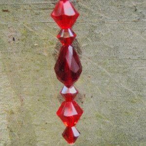 Red Swarovski Crystal Dangle Earrings
