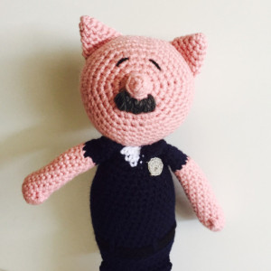 Crochet Police Pig Doll Amigurumi Law Enforcement