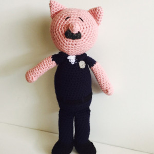 Crochet Police Pig Doll Amigurumi Law Enforcement