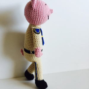 Crochet California Highway Patrol Police Pig Doll Amigurumi Law Enforcement CHP
