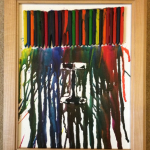 Melted Crayon Letter Art