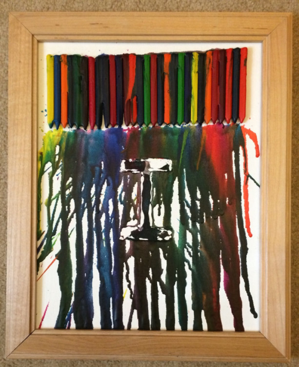 Melted Crayon Letter Art