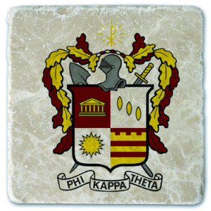 Phi Kappa Theta marble coaster
