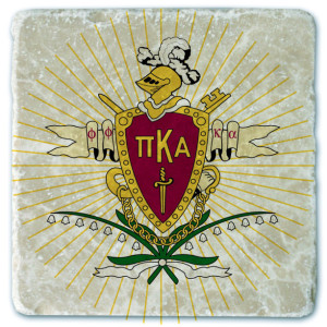 Pi Kappa Alpha marble coaster