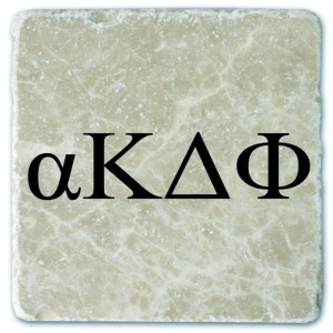Alpha Kappa Delta Phi marble coaster