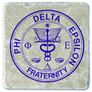 Phi Delta Epsilon marble coaster