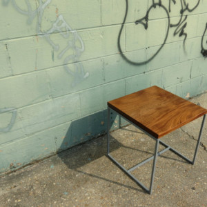 Modern Wood and Metal End Table - The Calvin Table - Simple High Quality Table - Contemporary Industrial High Quality table