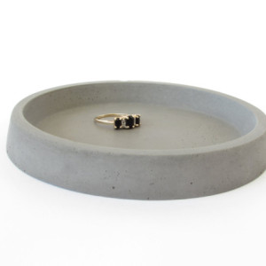 Concrete ring dish || base for planters || catchall || key holder