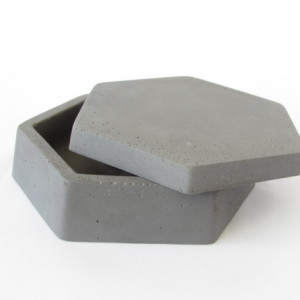 Geometric Concrete Jewelry Box || Ring Dish || Catch All