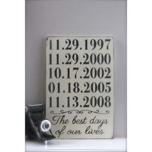 Personalized Important Dates Sign, Mothers Day, Anniversary Date, Birth Dates, Family Sign, Wood Wall Art, Wood Sign, Vintage Sign