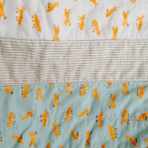 Baby Boy Fox Rag Quilt, Crib Quilt, Carseat Blanket, Lap Quilt, Shower Gift