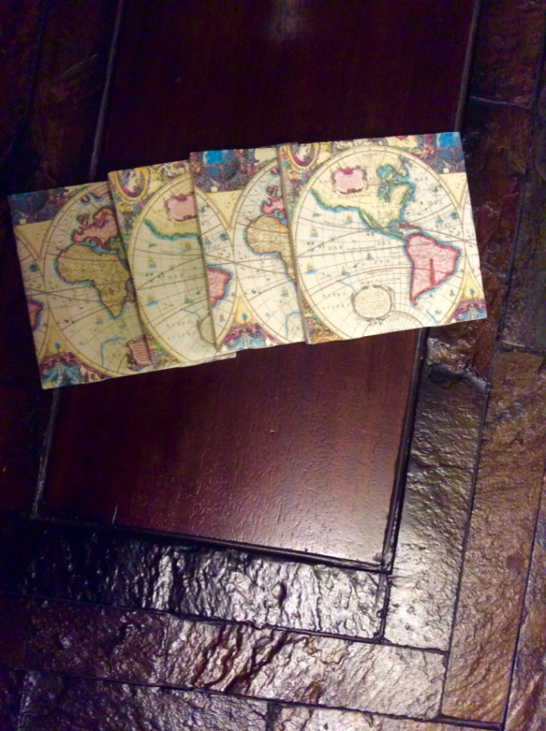 Old World Map Coasters