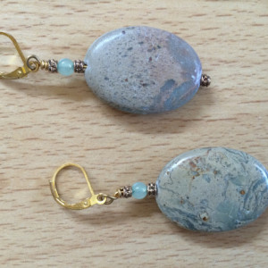 Jasper Pendant Necklet and Matching Earings
