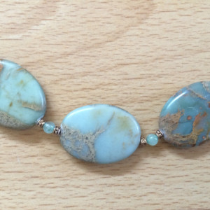 Jasper Pendant Necklet and Matching Earings