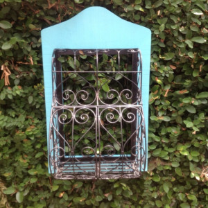 Hand Painted Vintage Wire Cage