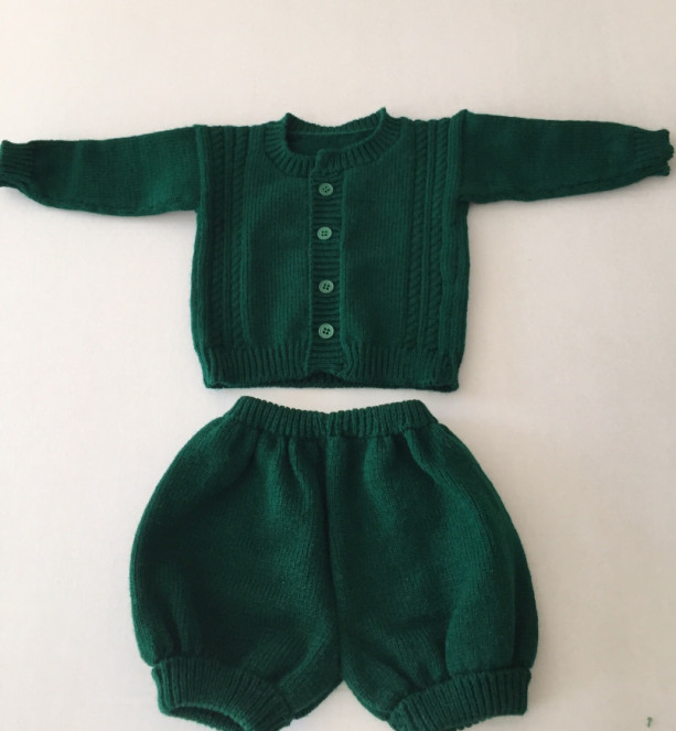green infant  two-piece outfit