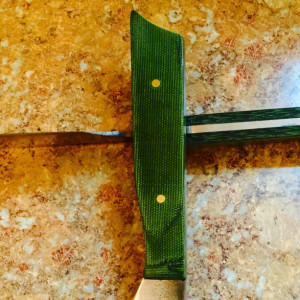 7" Green Micarta Chefs Knife