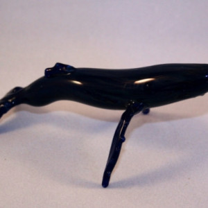 Blue Whale glass sculpture