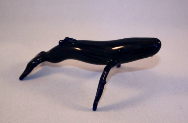 Blue Whale glass sculpture