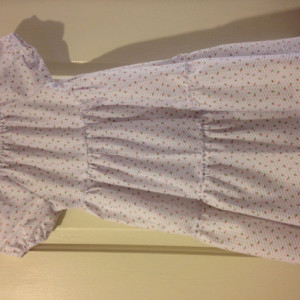 Girls 3T Tiered Dress White with Pink Rosebuds